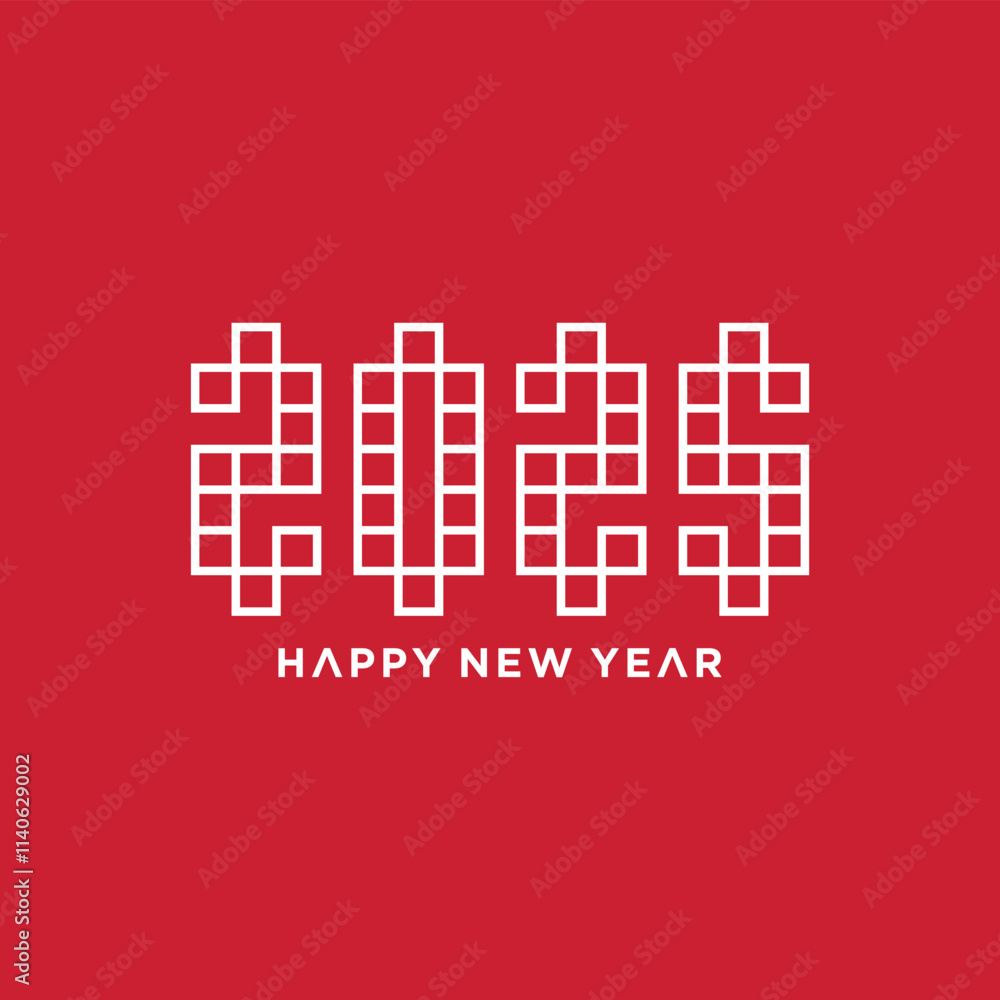 Happy New Year 2025 text design. with digital concept, new year 2025 logo. Happy New Year 2025 text design. with digital concept, new year 2025 logo.