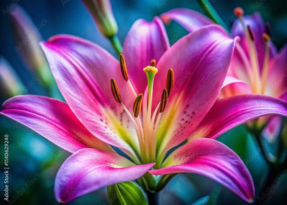 Pink Lily Flower Photography: Closeup Macro Images, Beautiful Pink Lilies, Delicate Pink Lily Blooms, Stunning Floral Photography Pink Lily Flower Photography: Closeup Macro Images, Beautiful Pink Lilies, Delicate Pink Lily Blooms, Stunning Floral Photography