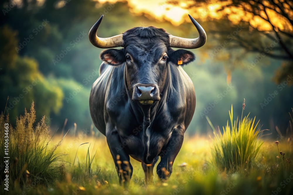 Powerful Black Bull, High-Resolution Depth of Field Photography, Dark Animal Images, Majestic Bull Pictures, Stunning Bovine Photos Powerful Black Bull, High-Resolution Depth of Field Photography, Dark Animal Images, Majestic Bull Pictures, Stunning Bovine Photos