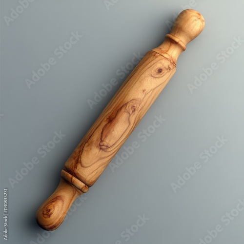 Beautiful handcrafted wooden rolling pin made from olive wood for baking enth...