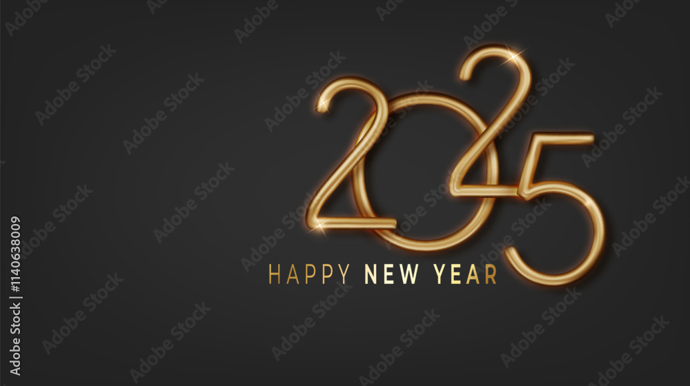 2025 Happy New Year Background Design. Greeting Card, Banner, Poster. Vector Illustration 2025 Happy New Year Background Design. Greeting Card, Banner, Poster. Vector Illustration