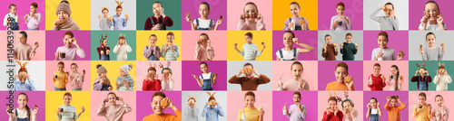 Big collage of little child...