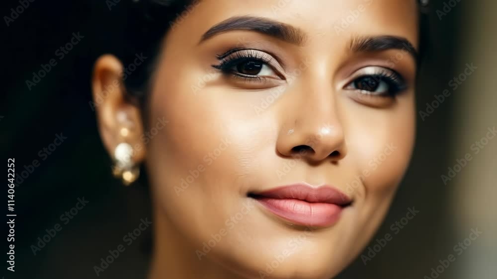 A young woman is smiling joyfully, showcasing her radiant happiness in a lively atmosphere filled with soft lighting. The gathering highlights her positive energy and charm. A young woman is smiling joyfully, showcasing her radiant happiness in a lively atmosphere filled with soft lighting. The gathering highlights her positive energy and charm.