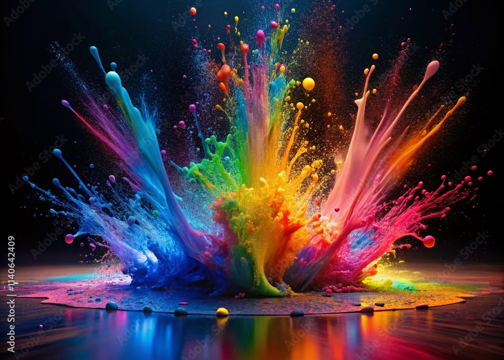 Rainbow Splatter Paint Backgrounds: Long Exposure Photography, Abstract Art, Colorful Textures Rainbow Splatter Paint Backgrounds: Long Exposure Photography, Abstract Art, Colorful Textures