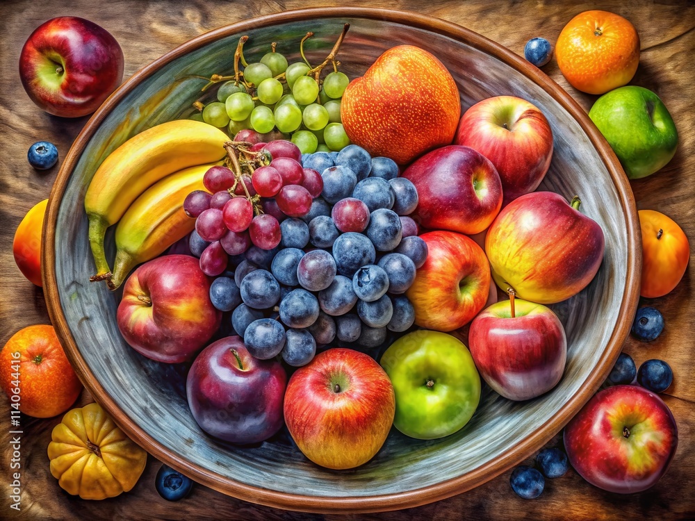 Realistic Fruit Still Life Drawing, Rule of Thirds Composition, Photorealistic Fruit Illustration, Detailed Fruit Painting Realistic Fruit Still Life Drawing, Rule of Thirds Composition, Photorealistic Fruit Illustration, Detailed Fruit Painting