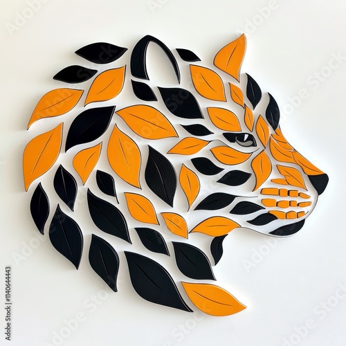 Abstract Leopard Head Art photo