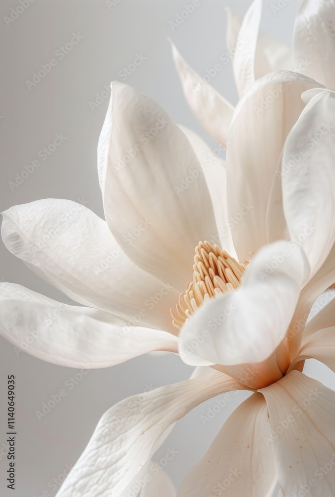 Isolated aerial view of a white lotus flower Isolated aerial view of a white lotus flower