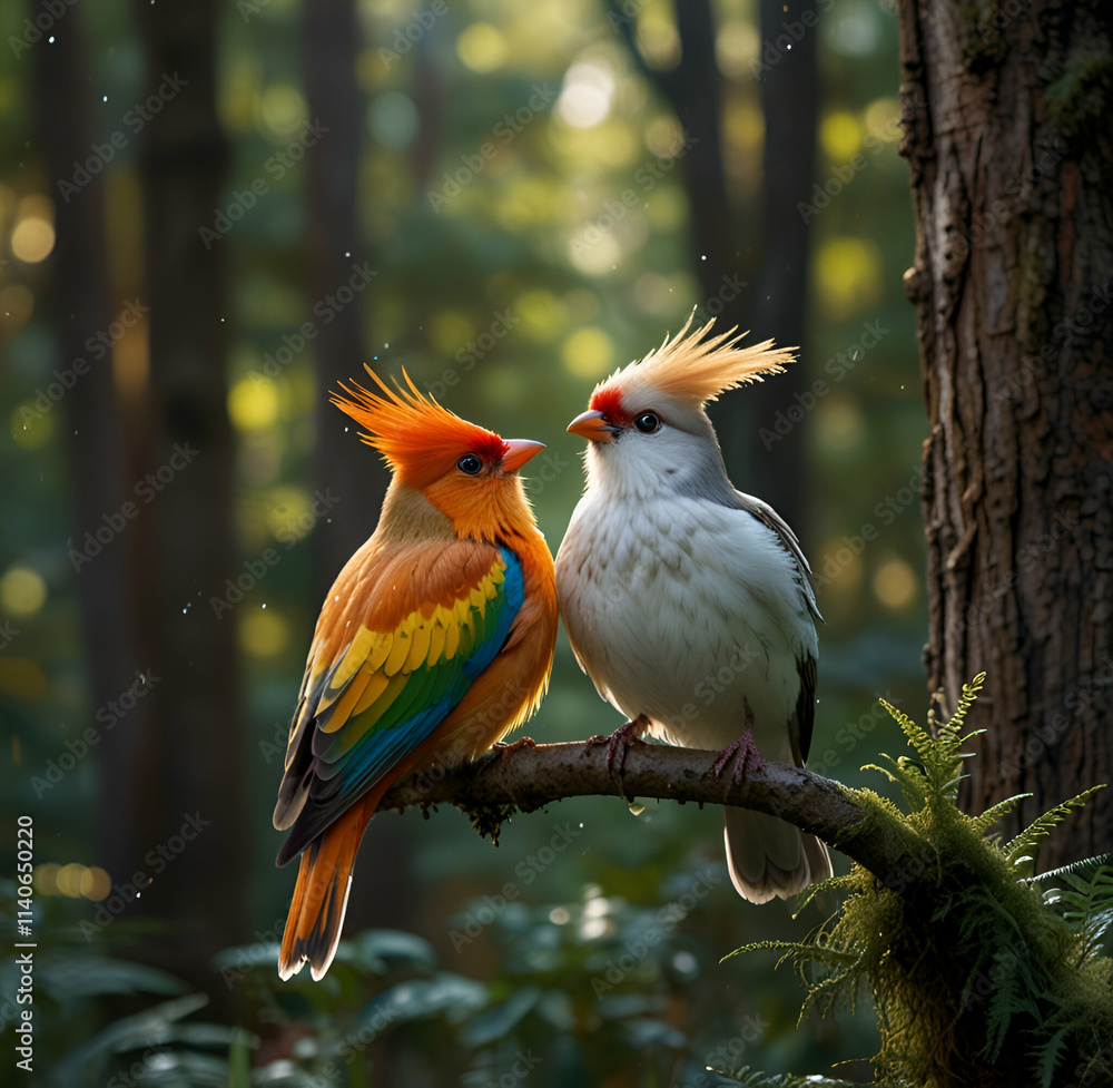 red and yellow billed horn-bill AI generative red and yellow billed horn-bill AI generative
