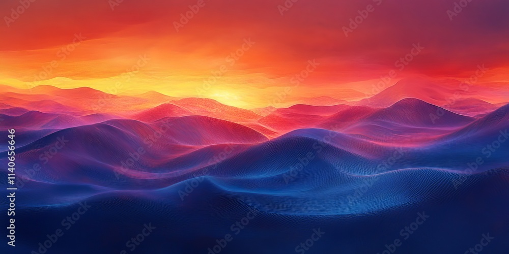 sand dunes at sunset, distorted texture surreal, Generative AI sand dunes at sunset, distorted texture surreal, Generative AI
