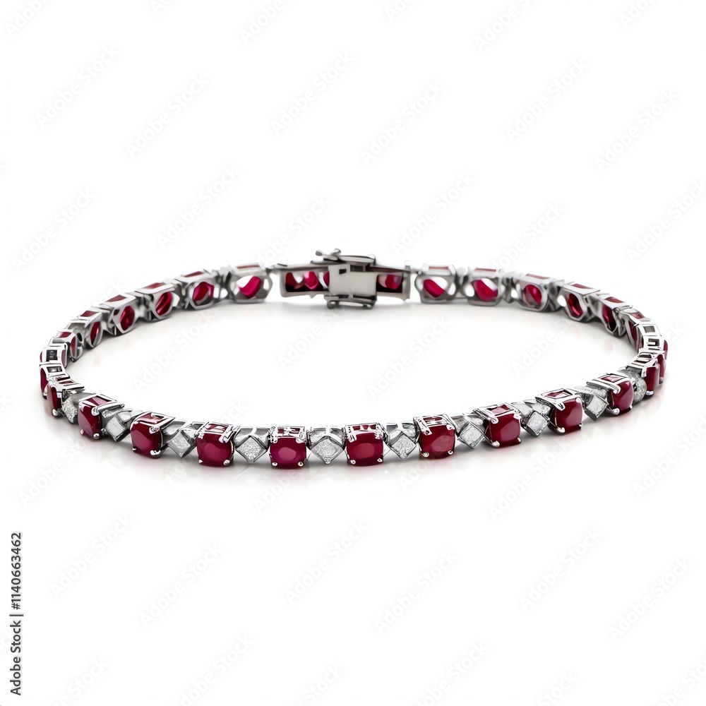 Elegant ruby bracelet with intricate design. Elegant ruby bracelet with intricate design.