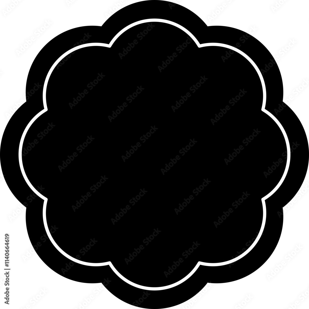 wavy round border silhouette.
Transparent background. wavy round border silhouette.
Transparent background.