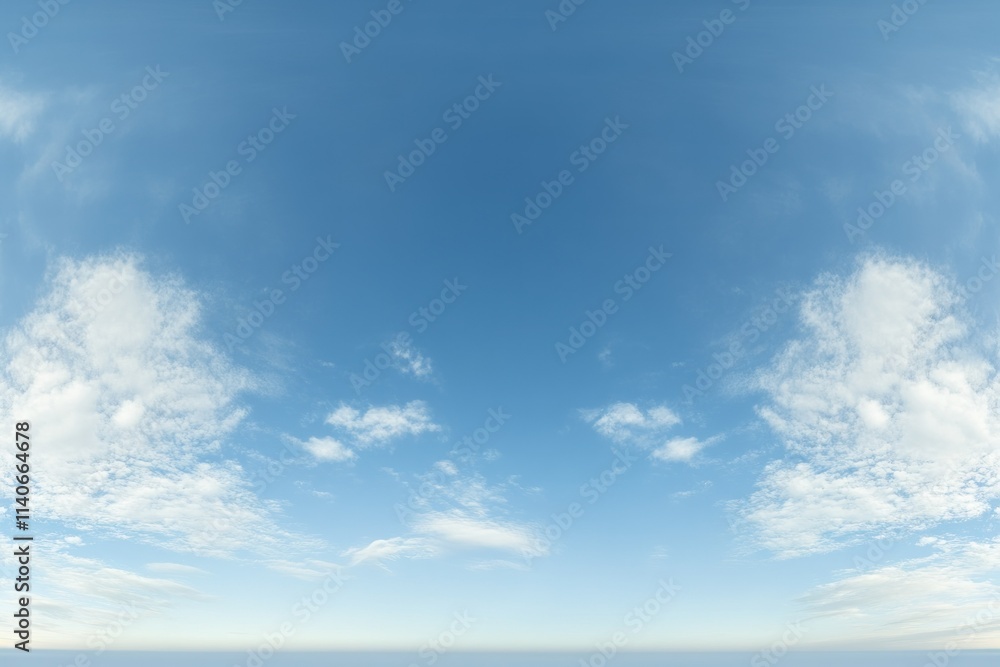 Fototapeta premium Serene Panorama of Clear Blue Sky