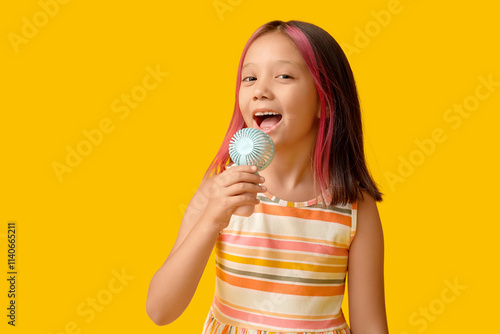 Cute little Asian girl with...