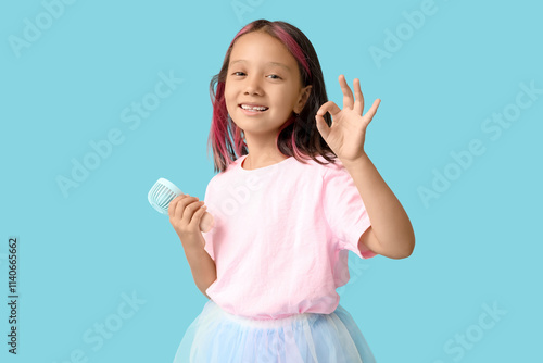 Cute little Asian girl with...