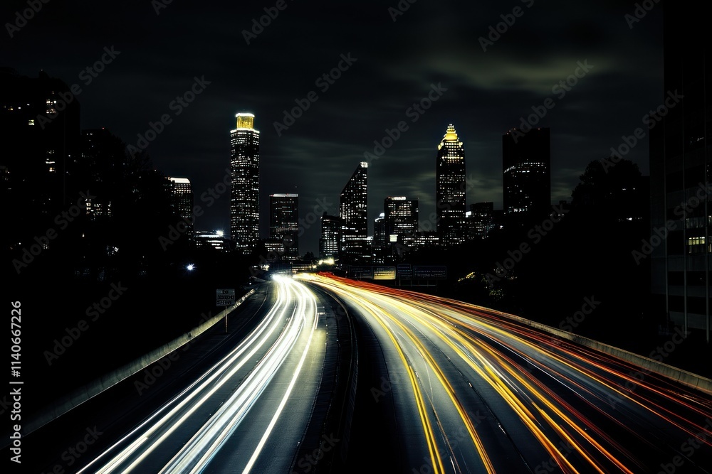 Stunning Night View of Atlanta Skyline Stunning Night View of Atlanta Skyline