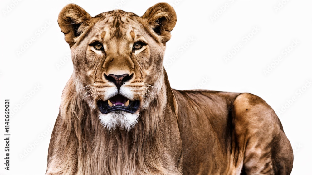 Fototapeta premium The lioness looks over.