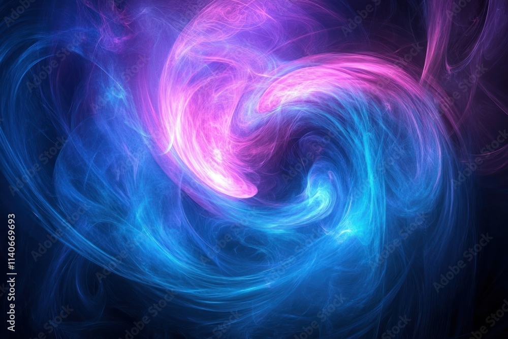 Fototapeta premium Vibrant Abstract Blue and Pink Swirls Background