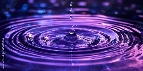 blue purple hue shift, grainy noise, ripple design, Generative AI