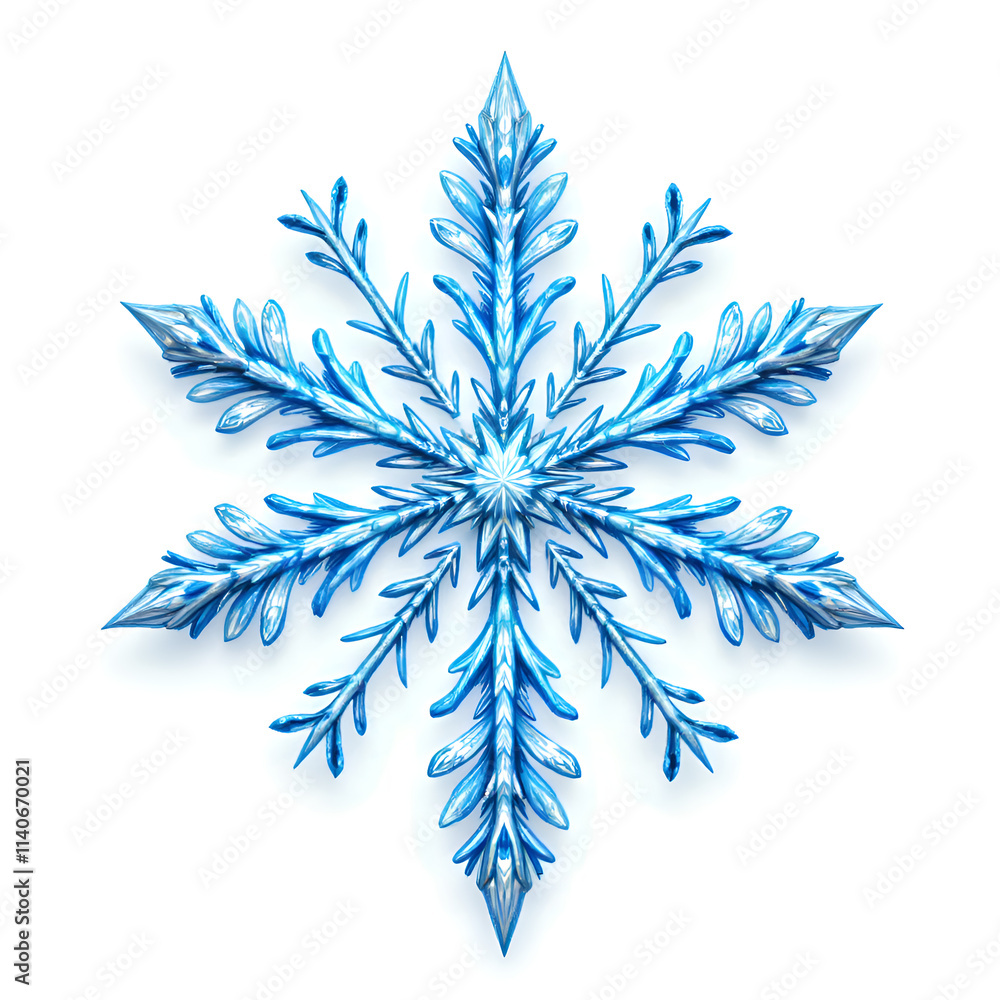 Intricate ice crystal with delicate leaf patterns captured in a luminous blue hue, digital artwork of nature concept. Intricate ice crystal with delicate leaf patterns captured in a luminous blue hue, digital artwork of nature concept.