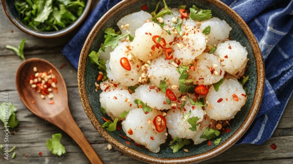 Fresh and Flavorful Asian Inspired Salad with Herbs and Spices Fresh and Flavorful Asian Inspired Salad with Herbs and Spices