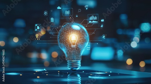 A smart home with integrated energy-efficient technologies, using AI to monitor and optimize energy consumption and reduce environmental impact