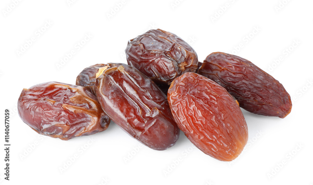 Many tasty dried dates isolated on white Many tasty dried dates isolated on white