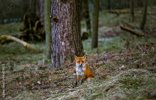 Wallpaper Mural red fox in the woods Torontodigital.ca