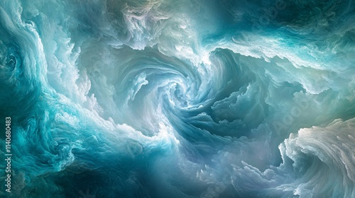 Gentle Swirl of Serene Turquoise Light