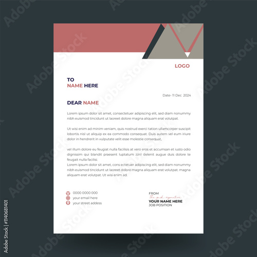 Professional creative letterhead design template 