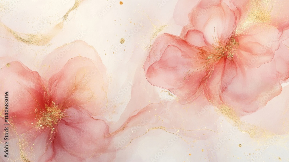 Fototapeta premium Delicate floral artwork abstract design fine art soft colors aesthetic view nature inspiration