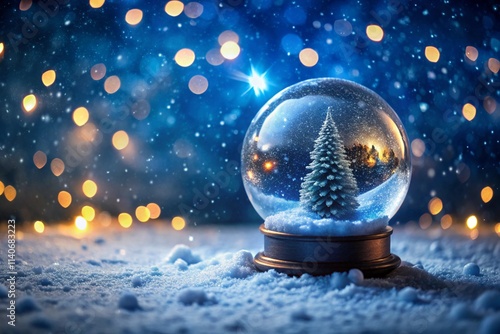 Snow globe with christmas tree