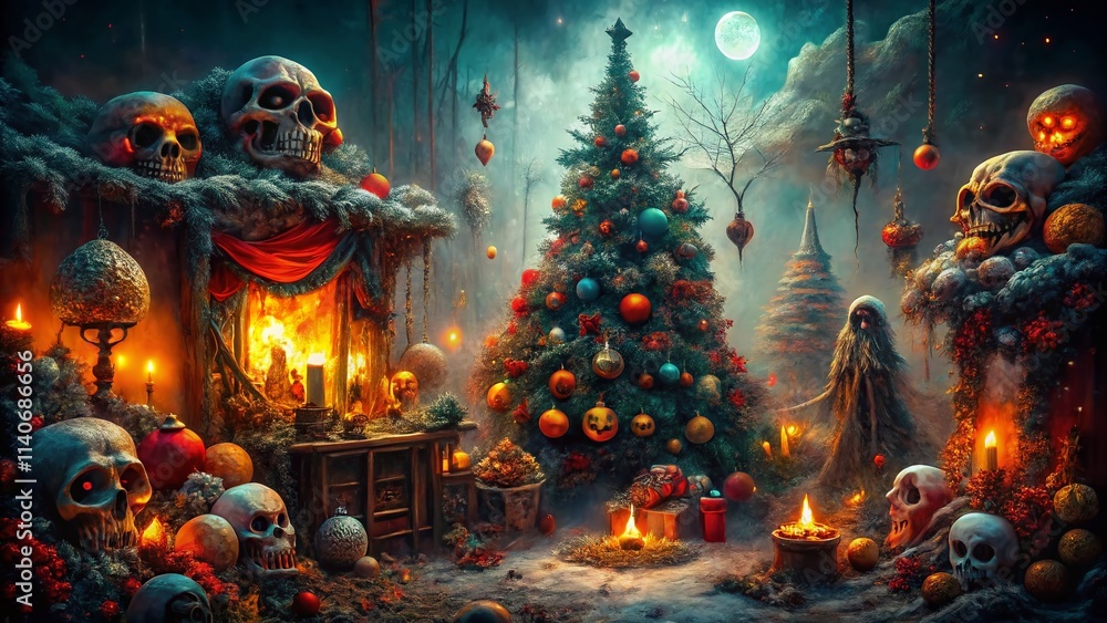 Spooky Christmas Wallpaper: Surreal Holiday Horror Backgrounds Spooky Christmas Wallpaper: Surreal Holiday Horror Backgrounds