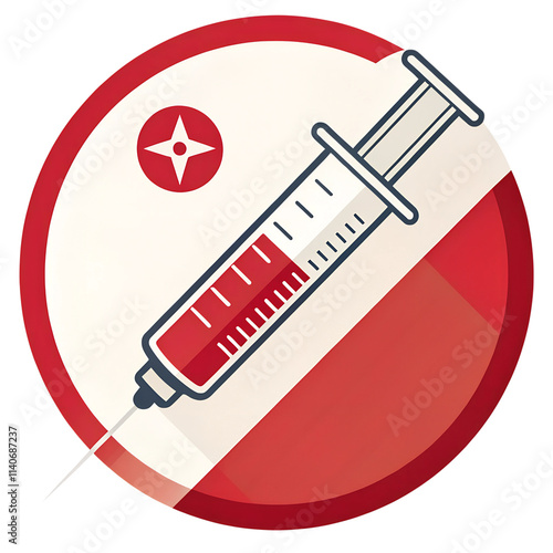 syringe and blood