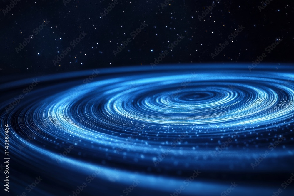 planet with cosmic light streaks, Generative AI planet with cosmic light streaks, Generative AI