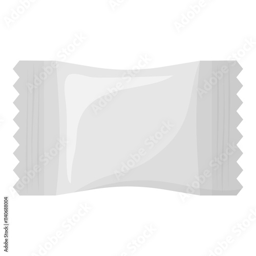 Candy plastic wrapping mock-up isolated