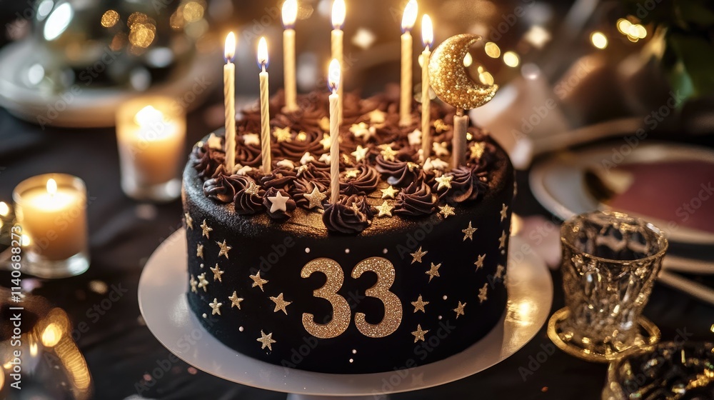 A celestial cake with A celestial cake with