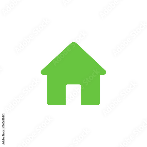 Green House Icon. Web Home Flat Icon for Apps and Websites