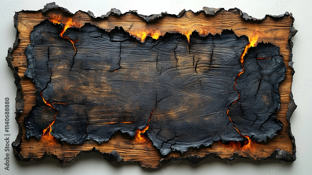 Obraz premium Burning Wood Abstract Art 3D Wall Decor