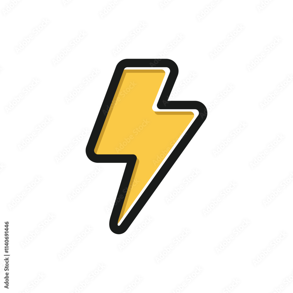 Flat Thunder and Bolt Lighting Flash symbol Flat Thunder and Bolt Lighting Flash symbol