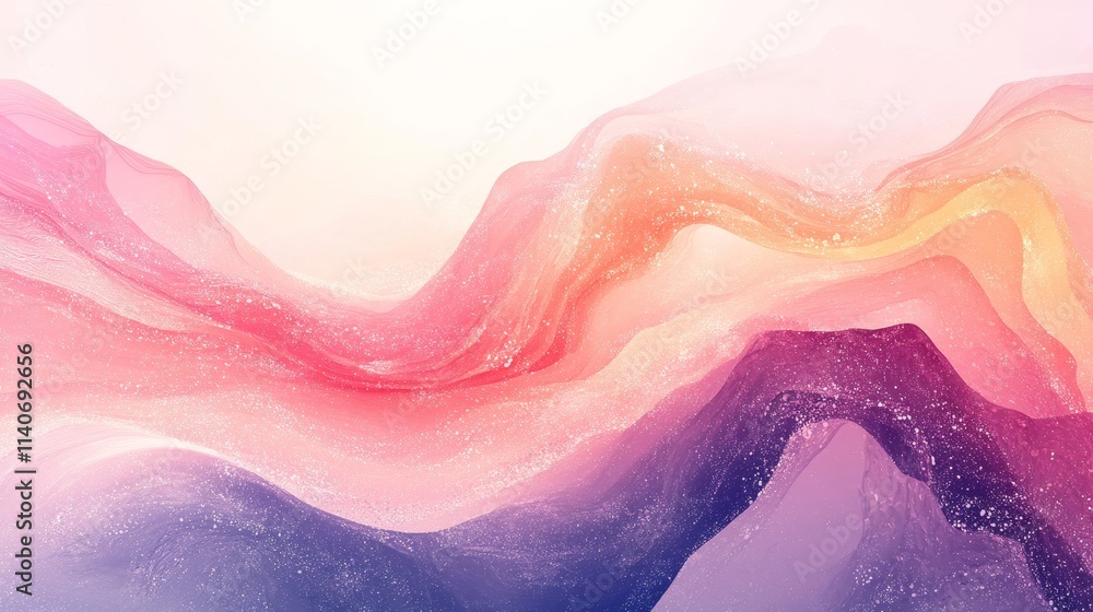 Obraz premium transition flow, peach grainy texture, Lavender elegant design, Generative AI