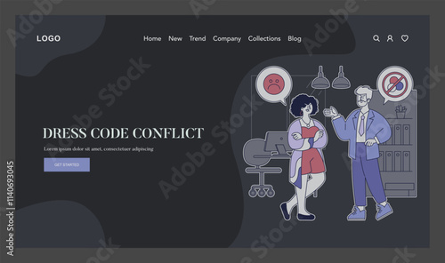 Workplace Disputes. Flat Vector Illustration