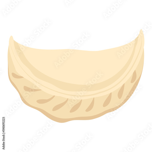Asian food: Chinese dumpling jiaozi isolated on white background