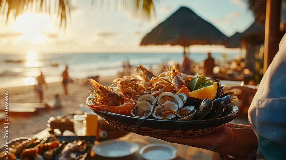 Fresh Seafood Platter at Sunset Beach Restaurant Experience Fresh Seafood Platter at Sunset Beach Restaurant Experience