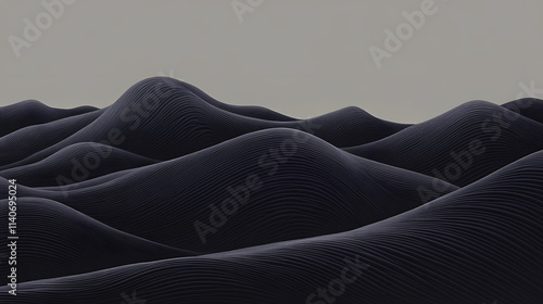 Mysterious ashen twilight landscape with ribbed texture hues. ashen. illustration. Ashen. Illustration photo