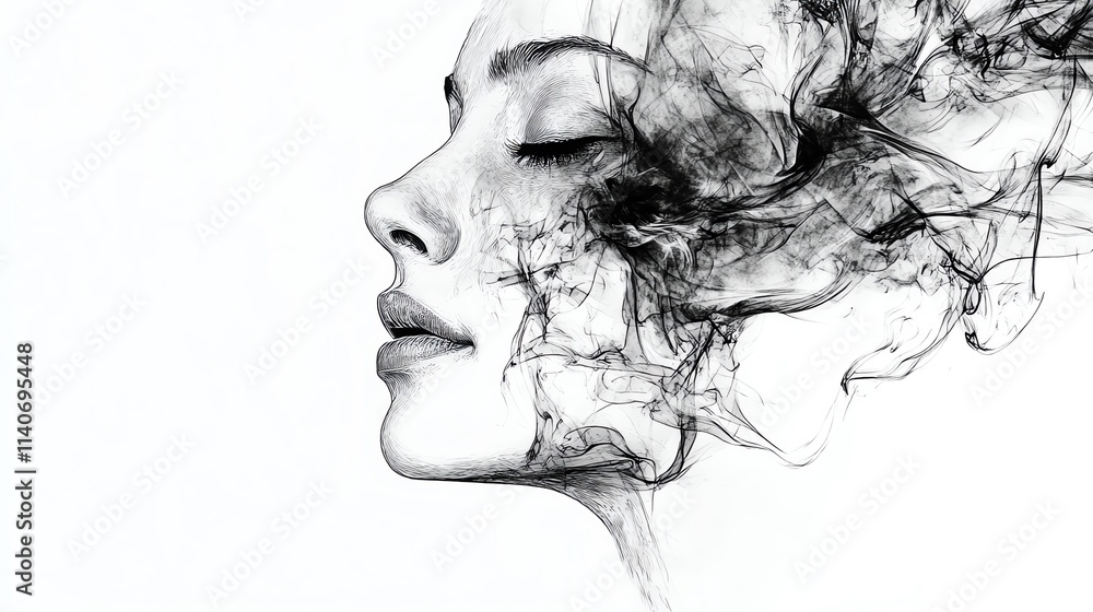 Artistic representation of inner thoughts and emotions. Artistic representation of inner thoughts and emotions.