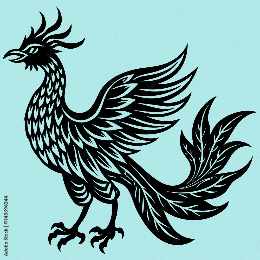 Obraz premium rooster with wings