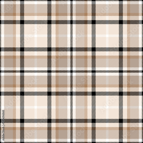 Plaid seamless pattern. Check line. Repeating tartan checks design. Repeated scottish stripe flannel. Scotland fabric prints. Gingham twill lattice. Repeat ekose weave plaids. Vector illustration