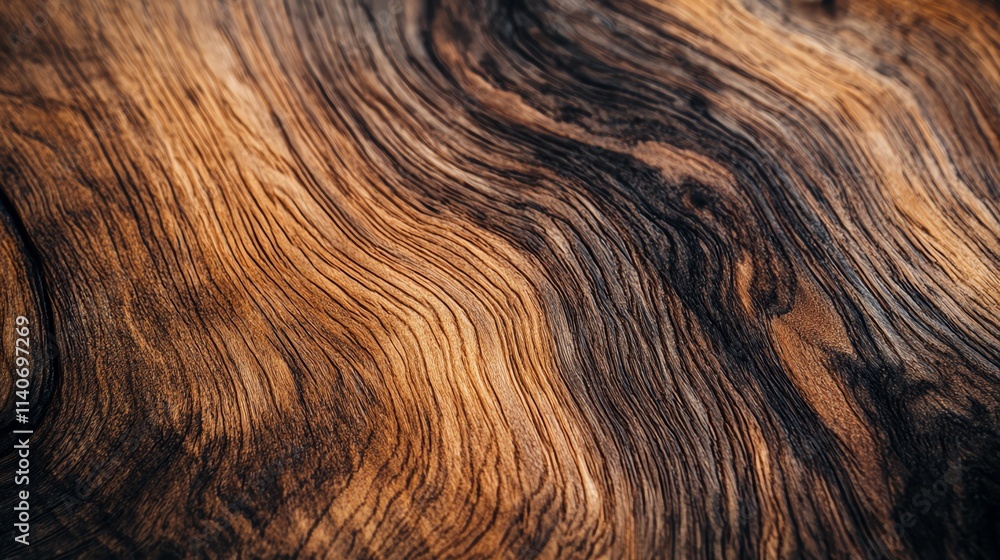Naklejka premium Close-up of beautifully textured wood showing natural patterns.
