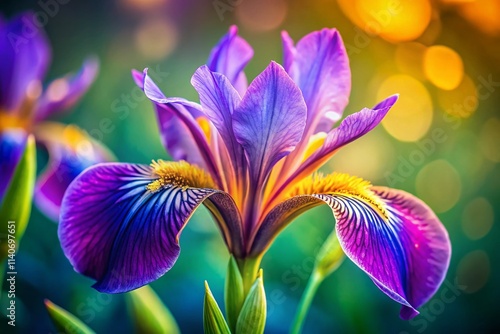 Stunning African Iris Photos: Vibrant Purple, Blue, Yellow Flowers, Close-up Shots, Macro Photography, Nature, Botanical, Wildflowers, Bloom, Garden, Plant,  Flowering Plant, Iridaceae, 