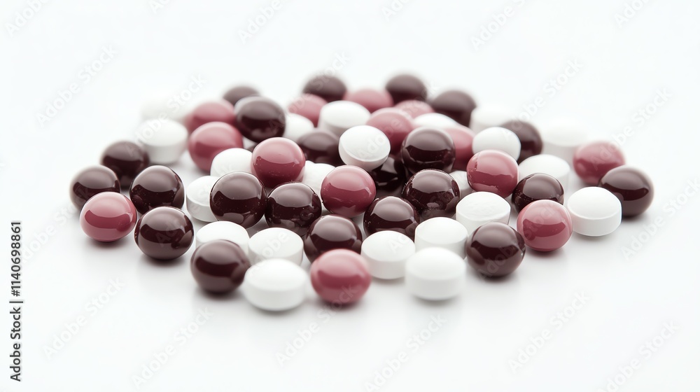 Colorful candy coated chocolates in varied patterns and colors. Colorful candy coated chocolates in varied patterns and colors.